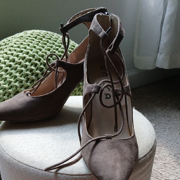 Unisa Brown Lace-Up Heels with Medium Height - Picture 2 of 6